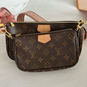 Louis Vuitton Multi Pochette Accessoires Monogram Rose Clair